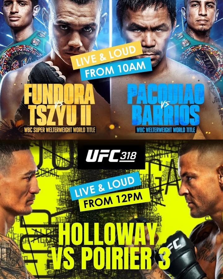 Featured image for “Ultimate Fight Sunday Double Header at Club Burleigh: Tszyu vs Fundora II & Poirier vs Holloway III”