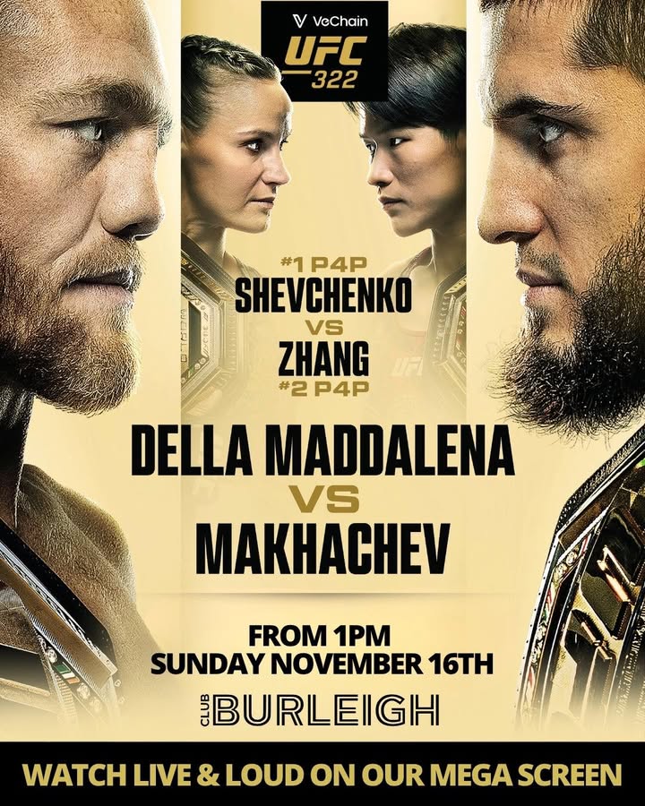 Featured image for “UFC 322: Jack Della Maddalena Defends Welterweight Crown at Club Burleigh”