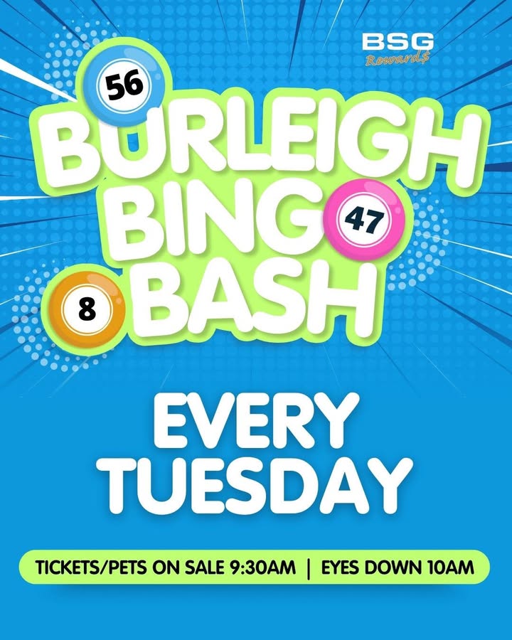 Featured image for “Burleigh Bingo Bash: Win Big Every Tuesday at Club Burleigh”