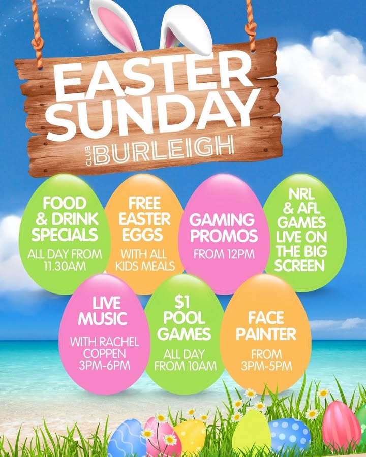 Featured image for “Easter Sunday Fun at Club Burleigh”