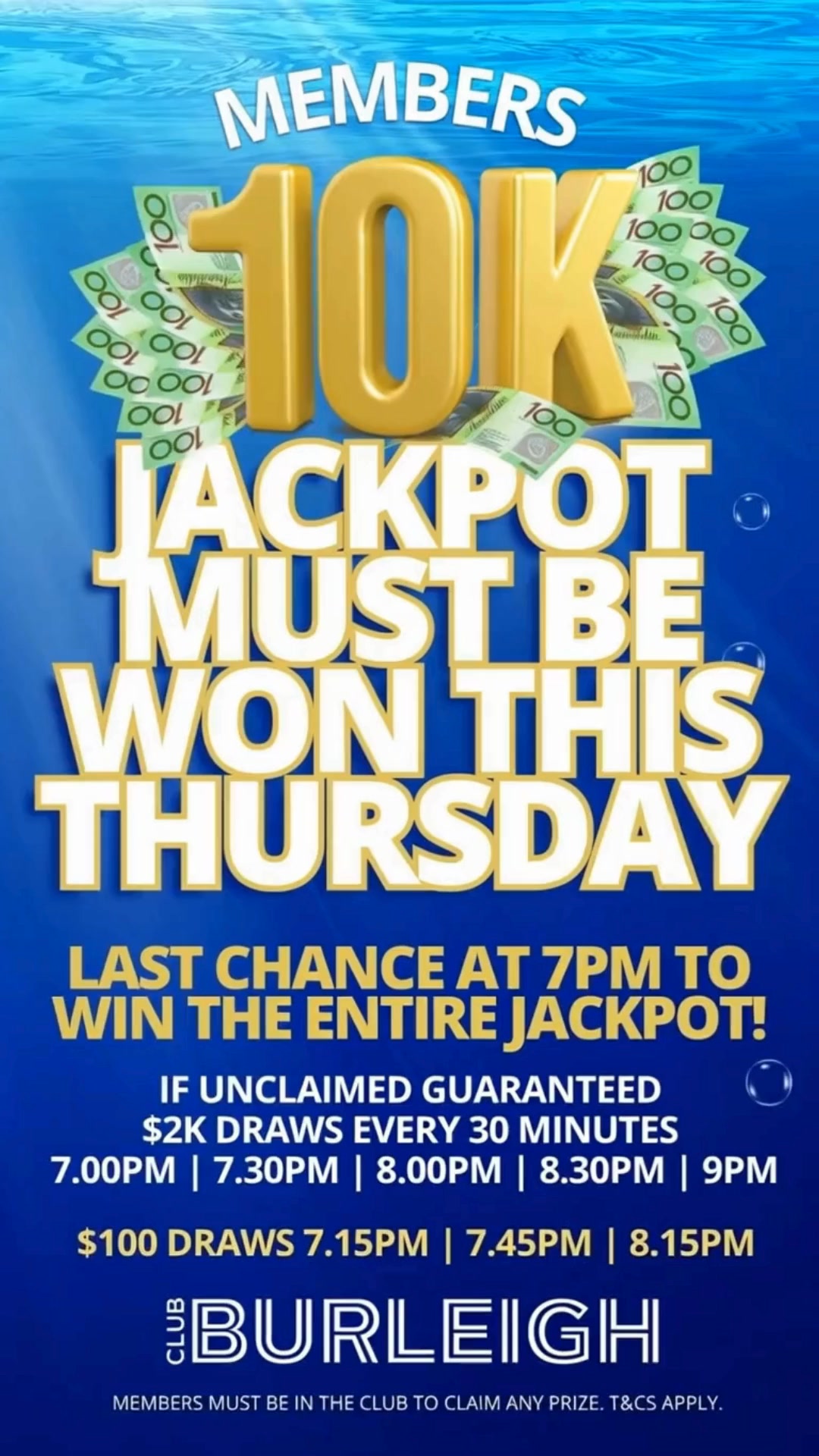 Featured image for “$10K Members Jackpot Maxed Out at Club Burleigh”