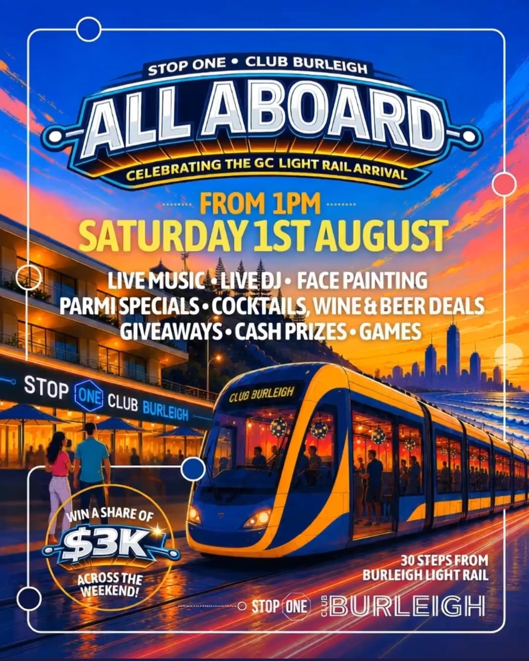 Featured image for “Stop One Club Burleigh Celebrates Gold Coast Light Rail”