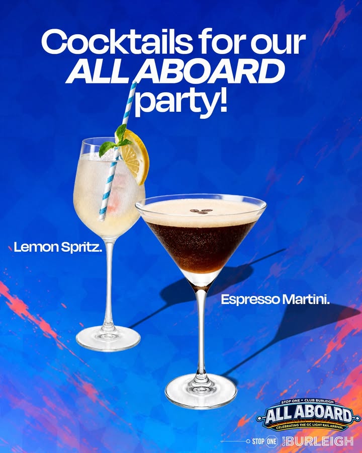Featured image for “All Aboard Party Cocktails at Club Burleigh”