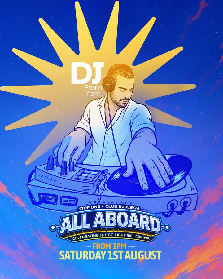 Featured image for “All Aboard Party with DJ Alex at Club Burleigh”