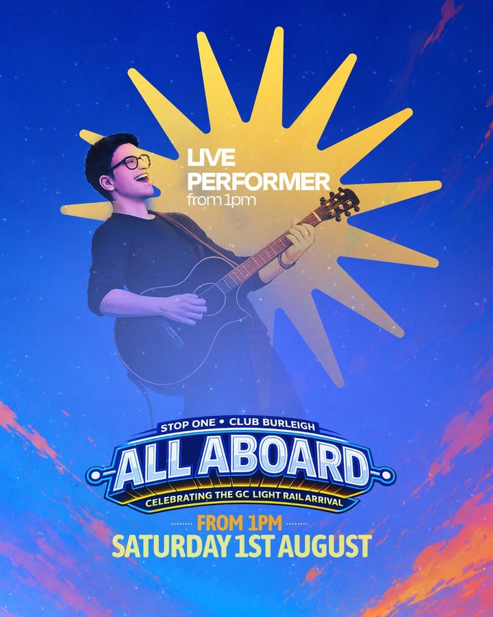 Featured image for “Live Music at Club Burleigh’s All Aboard Party – 1 August”