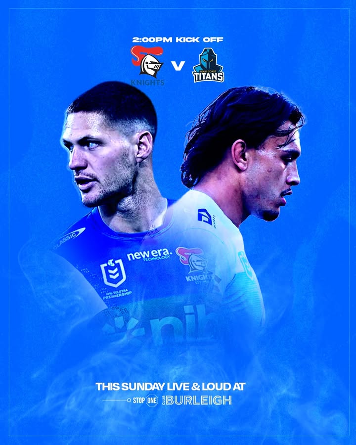 Featured image for “Watch Knights v Titans Live at Club Burleigh This Sunday”