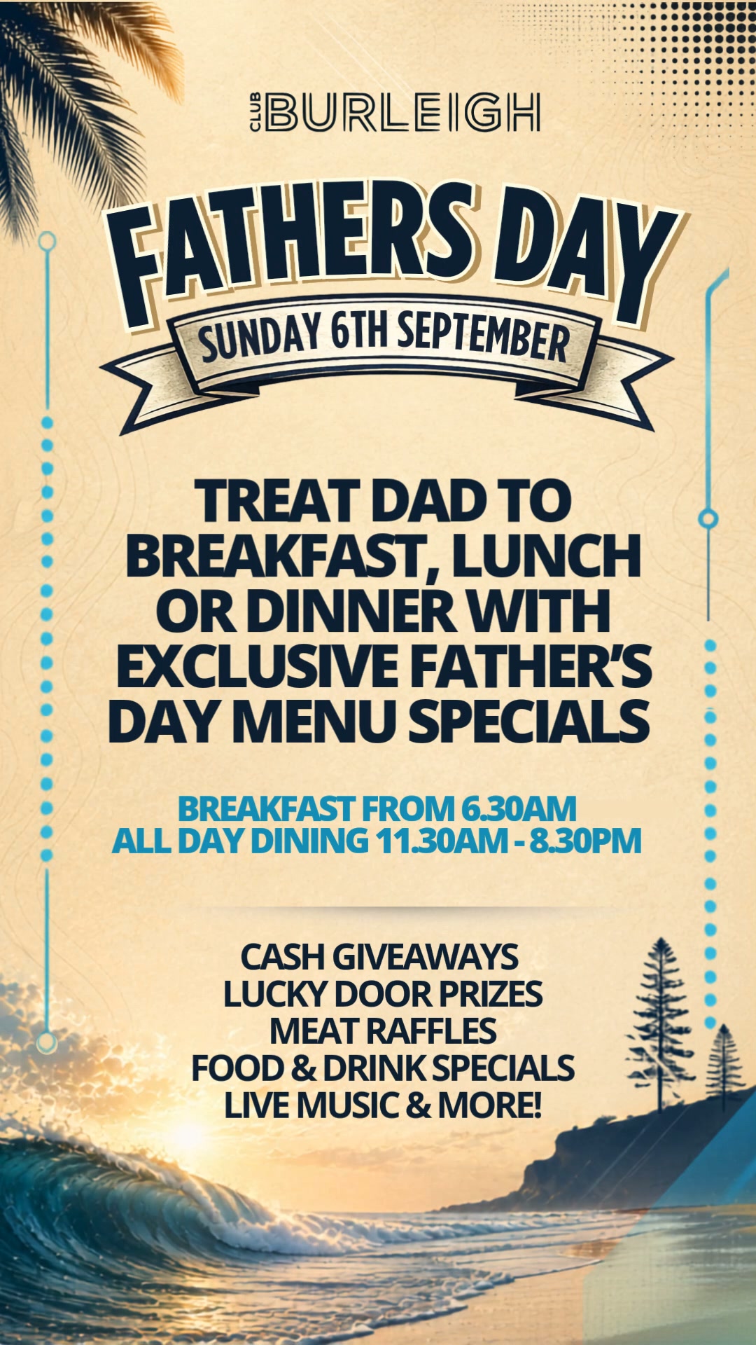 Featured image for “Father’s Day All-Day Celebrations at Club Burleigh”